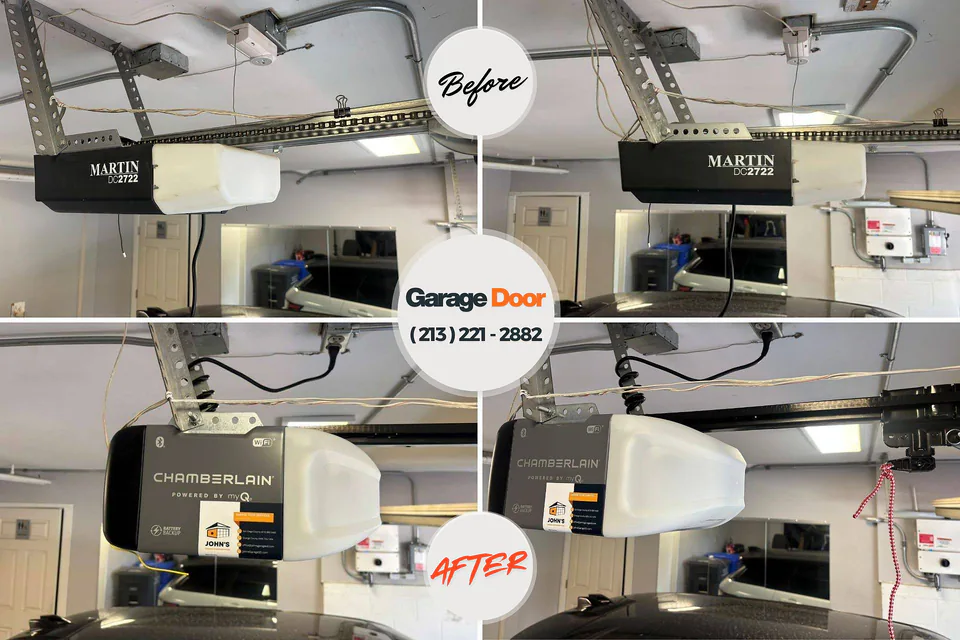 Before and after: garage door repair North Crossett, AR